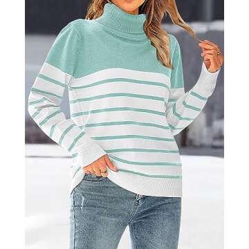 KIRUNDO Women's Stylish Turtleneck Sweater