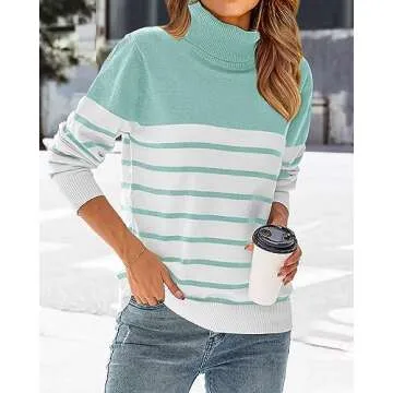 KIRUNDO Women's Stylish Turtleneck Sweater