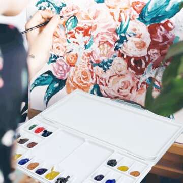 Falling in Art 24-Slanted Wells Leak-Proof Palette