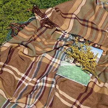 David's Home Buffalo Plaid Throw Blanket - Soft & Lightweight