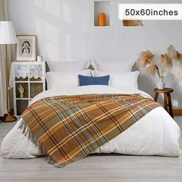 David's Home Buffalo Plaid Throw Blanket - Soft & Lightweight