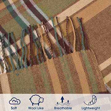 David's Home Buffalo Plaid Throw Blanket - Soft & Lightweight