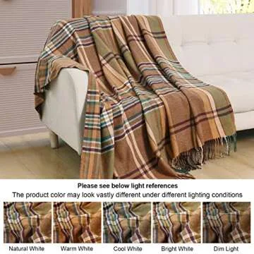 David's Home Buffalo Plaid Throw Blanket - Soft & Lightweight