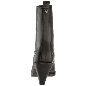 Sam Edelman Mandey Western Boot Black Leather 8 Medium