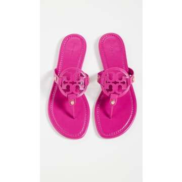 Tory Burch Women's Miller Sandals, Fuchsia, Pink, 8.5 Medium US