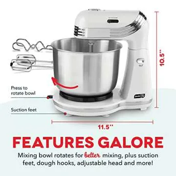 Dash Stand Mixer - Electric Mixer with 6 Speed Options