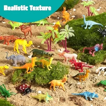 JOYIN 69 Pcs Realistic Animal Figures Playset for Kids