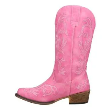 Roper Womens Riley Boot, Pink, 7.5