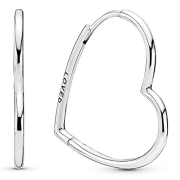 Shop PANDORA Heart Hoop Earrings - Elegant Sterling Silver
