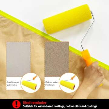Textured Paint Roller Set for Walls & Ceilings