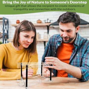 Nature Gear Window Bird Feeder, Acrylic Bird House with Sliding Tray, Clear Bird Feeders with Strong...