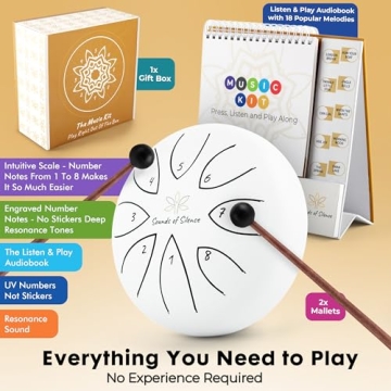 Steel Tongue Drum Kit - Listen, Play & Relieve Anxiety