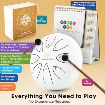 Steel Tongue Drum Kit - Listen, Play & Relieve Anxiety