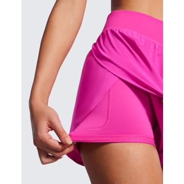 CRZ YOGA 2 in 1 Dolphin Running Shorts for Women