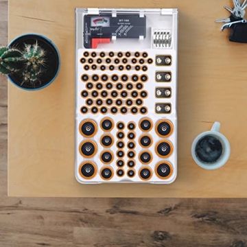 Yuecoom Battery Organizer with Tester Holds 93 Batteries