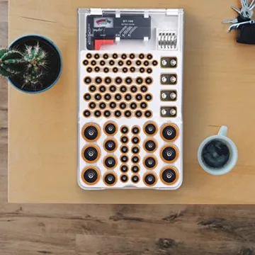Yuecoom Battery Organizer with Tester Holds 93 Batteries
