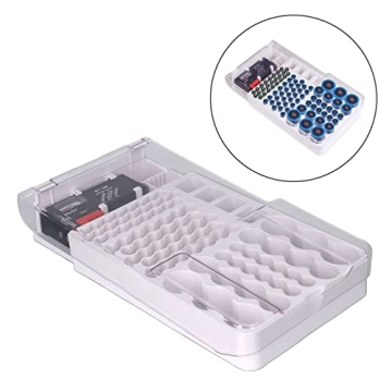 Yuecoom Battery Organizer with Tester Holds 93 Batteries