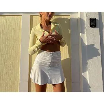 Trendy Women's Twist Front Long Sleeve Crop Top