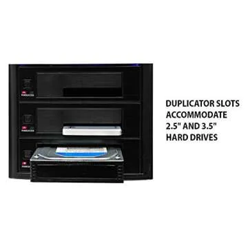 Systor 1:3 HDD/SSD Hard Drive Duplicator - 18GB/Min - Standalone Copier & Eraser/Sanitizer for Multiple SATA 3.5 Disk & 2.5 Solid State Drives - Copy Speeds of up to 300MB/Sec (SYS303DP)