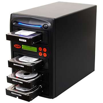 Systor 1:3 HDD/SSD Hard Drive Duplicator - 18GB/Min - Standalone Copier & Eraser/Sanitizer for Multiple SATA 3.5 Disk & 2.5 Solid State Drives - Copy Speeds of up to 300MB/Sec (SYS303DP)