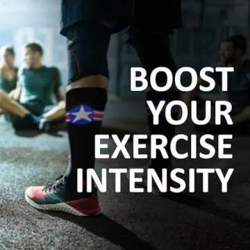 MOXY Socks Black with Red, White, and Blue American Star Performance Knee-High Socks