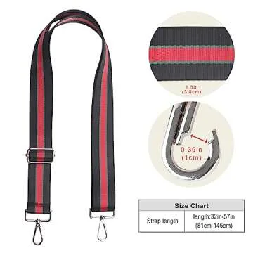 RUMILLA Purse Straps Replacement Crossbody Adjustable Shoulder Bag Strap Handbag Strap 1.5"…