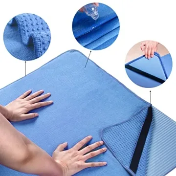 POLYTE Microfiber Hot Yoga Towel with Non-Slip Grip
