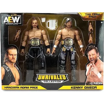 All Elite Wrestling Unrivaled Collection Tag Team Pack - Kenny Omega and Hangman Adam Page Action Fi...