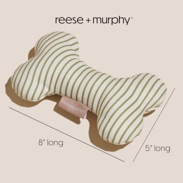 Reese+Murphy Green Striped Dog Toy for Medium & Large Dogs