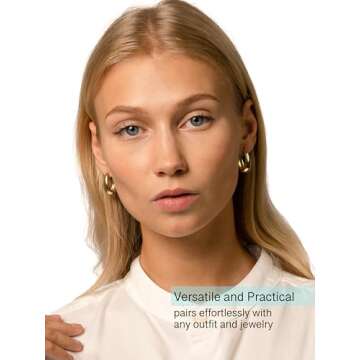 Altitude Boutique 18K Gold Teardrop Hoop Earrings for Women