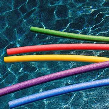 Big Joe Swim Noodle 35 Pack Pool Noodles, Red, Blue, Green, Purple, Yellow Foam, 4.5 feet, 55"L x 2"W x 2"H each