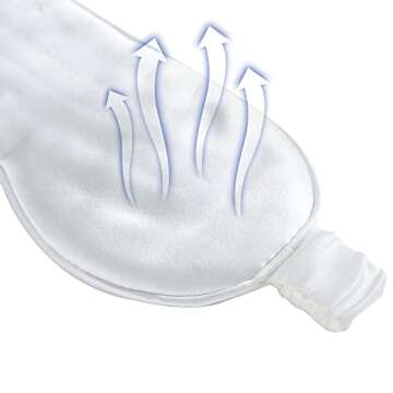 Silk Sleep Mask Light Blocking Luxury 100% Mulberry 19mm Silk Eye Mask Eye Cover Blindfold Ultra Sof...