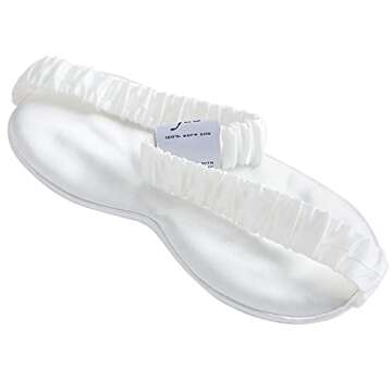 Silk Sleep Mask Light Blocking Luxury 100% Mulberry 19mm Silk Eye Mask Eye Cover Blindfold Ultra Soft Light & Comfy Anti Aging Skin Care with Travel Bag Gift Package