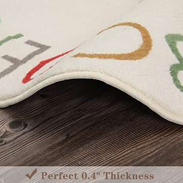 Topotdor Rainbow Round Kids Play Rug Alphabet Nursery Area Rug Extra Large Soft Crawling Play Mat for Children Toddlers Bedroom (47 inch, Multi Color)