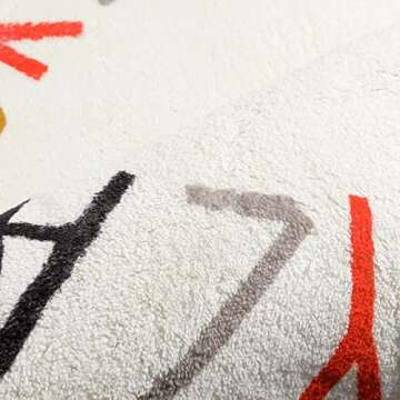 Topotdor Rainbow Round Kids Play Rug Alphabet Nursery Area Rug Extra Large Soft Crawling Play Mat for Children Toddlers Bedroom (47 inch, Multi Color)