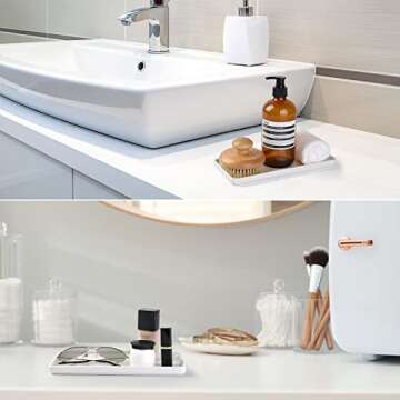 Gurygo Ceramic Vanity Trays - Elegant & Versatile Organization