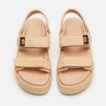 SOVANYOU Raffia Summer Sandals for Women Comfortable