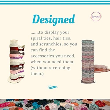 JOYORA Scrunchie Holder Stand Organizes 24-60 Hair Ties