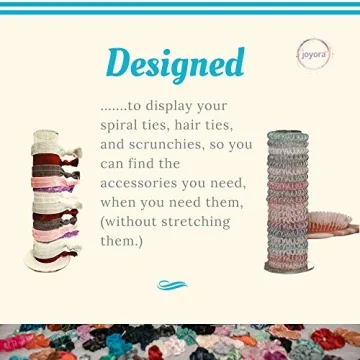 JOYORA Scrunchie Holder Stand Organizes 24-60 Hair Ties