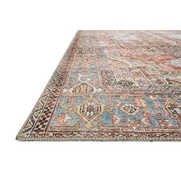 Loloi II Loren Terracotta/Sky 2'-6" x 7'-6" Runner Rug
