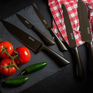 EUNA 5 PCS Kitchen Knife Set for Every Cooking Need