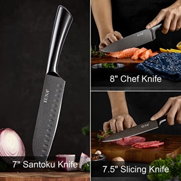 EUNA 5 PCS Kitchen Knife Set for Every Cooking Need