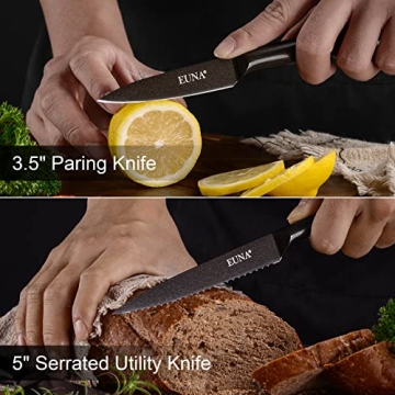 EUNA 5 PCS Kitchen Knife Set for Every Cooking Need