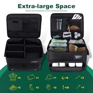 HIMAL2 Layer Golf Trunk Organizer for Car Storage