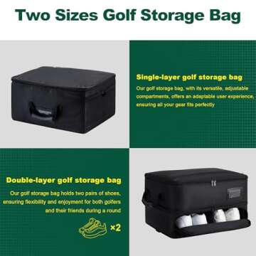 HIMAL2 Layer Golf Trunk Organizer for Car Storage