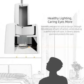 Aisilan Pendant Light Fixture - Dimmable Modern Chandelier