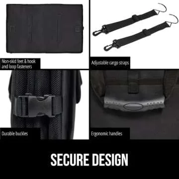 GORILLA GRIP Large Capacity Sturdy Trunk Storage Organizer, Slip and Water Resistant Collapsible Organization Container for Car Sedan or SUV, Multi Compartment Container Box Vehicle Accessories, Black