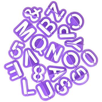 HOOMIL Alphabet Number Cutter Set Cut Outs Molds with Handle for Fondant Cake Biscuit Cookie (40-Piece Set)