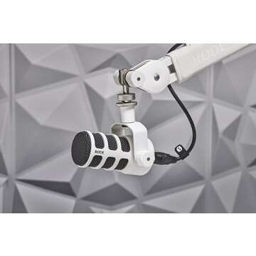 Rode PodMic Cardioid Dynamic Broadcast Microphone - White