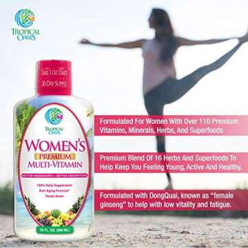 Premium Liquid Multivitamin for Women | 100+ Nutrients & 98% Absorption